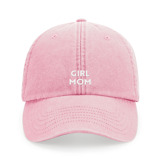Girl Mom Cap – Statement Cap in vintage pink mit Stick