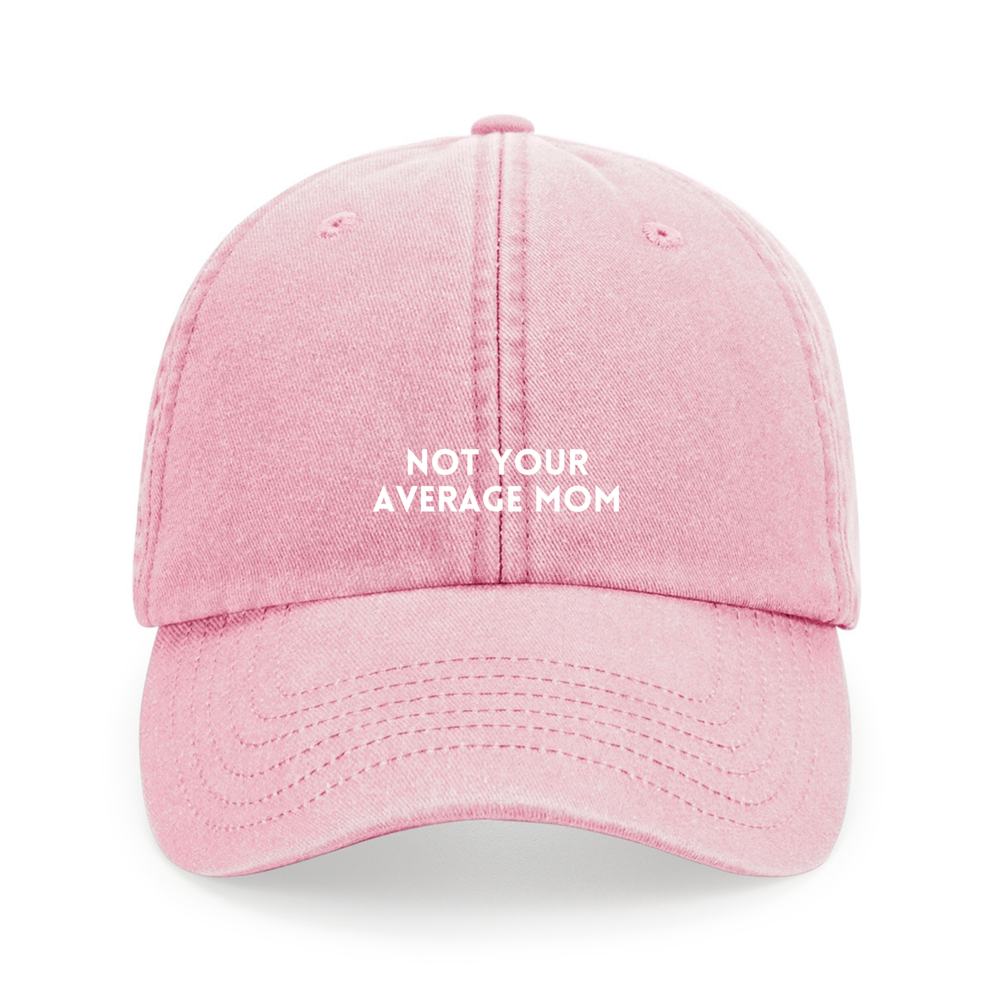 Not your average mom – Statement Cap vintage pink mit Stick