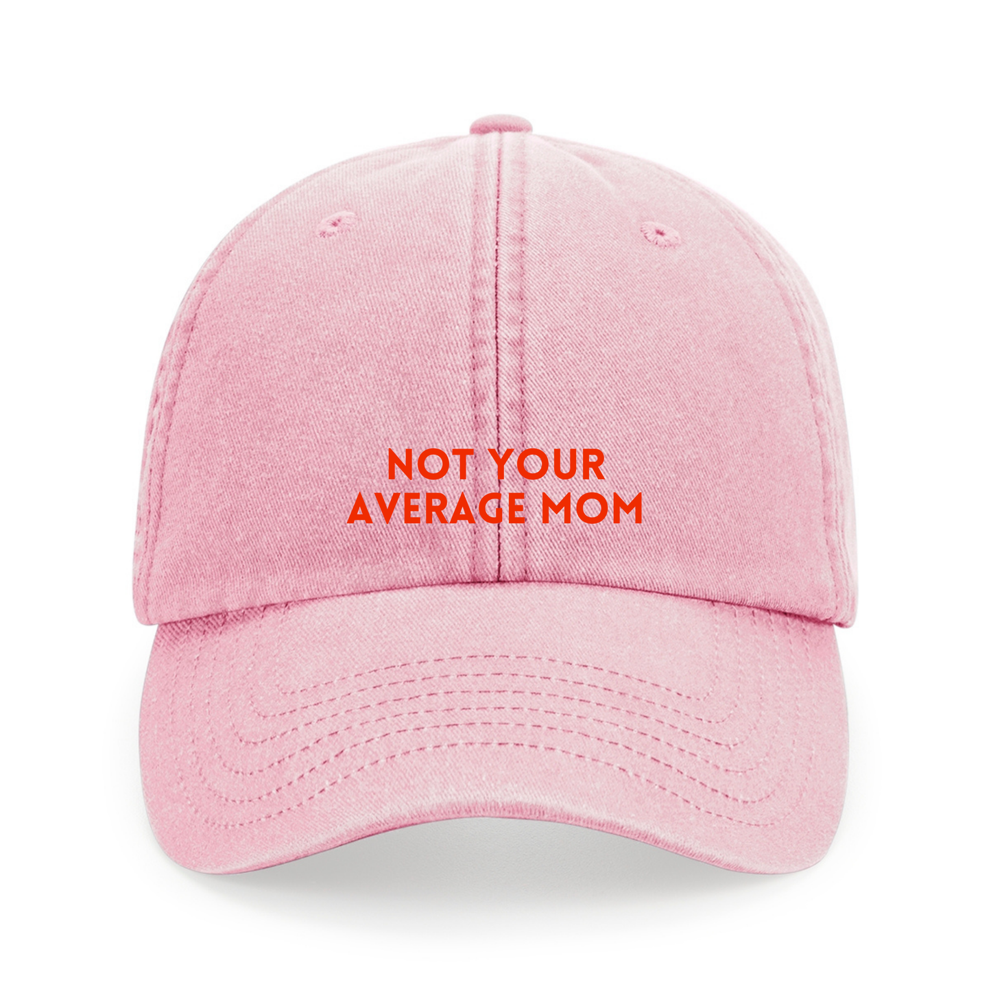 Not your average mom – Statement Cap vintage pink mit Stick