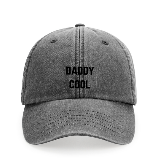 Daddy Cool Cap – Schwarze Vintage Dad Hat | Statement Cap für Männer | Adept Studios