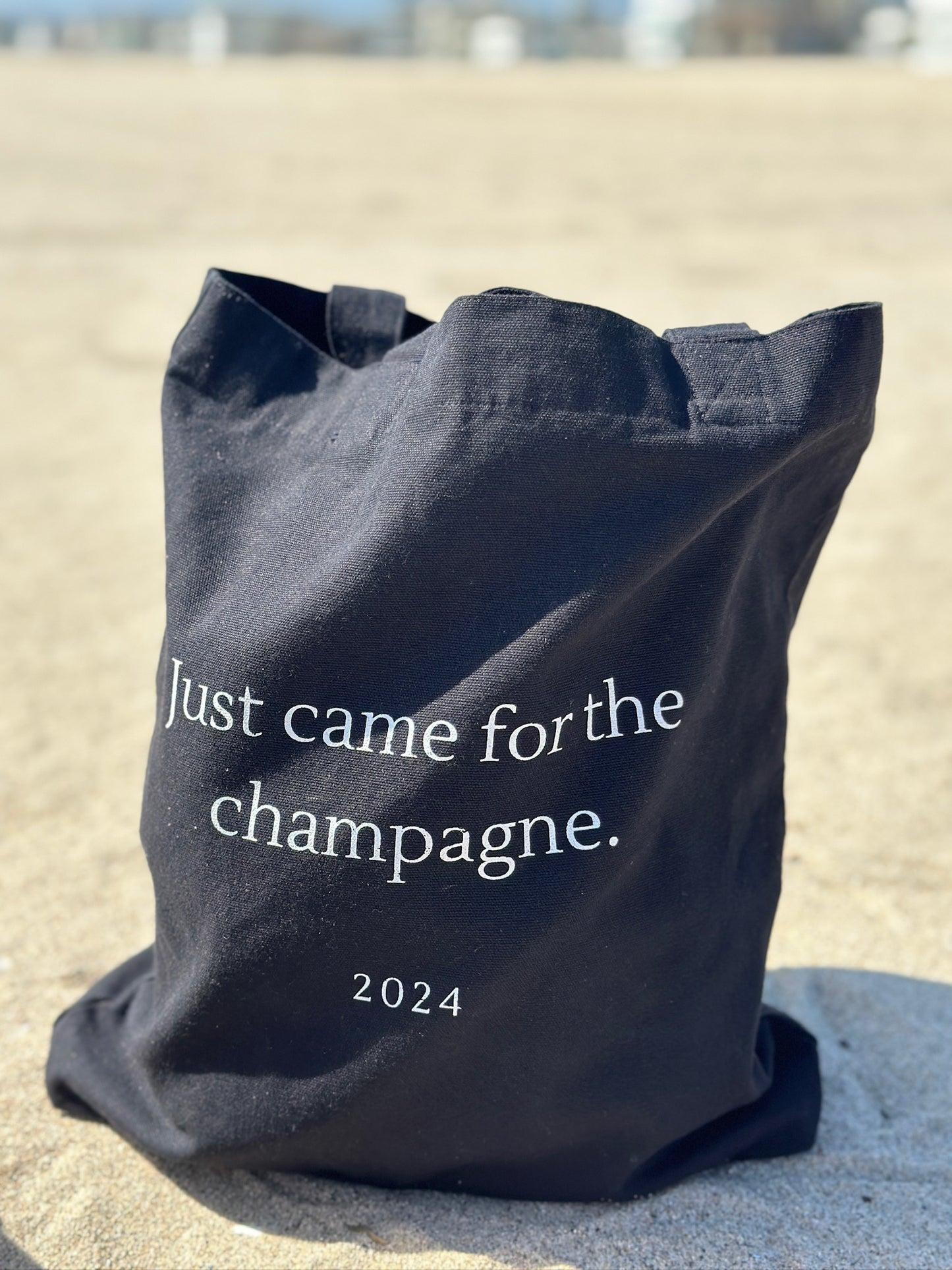 Just came for the champagne - Gewebte Tragetasche