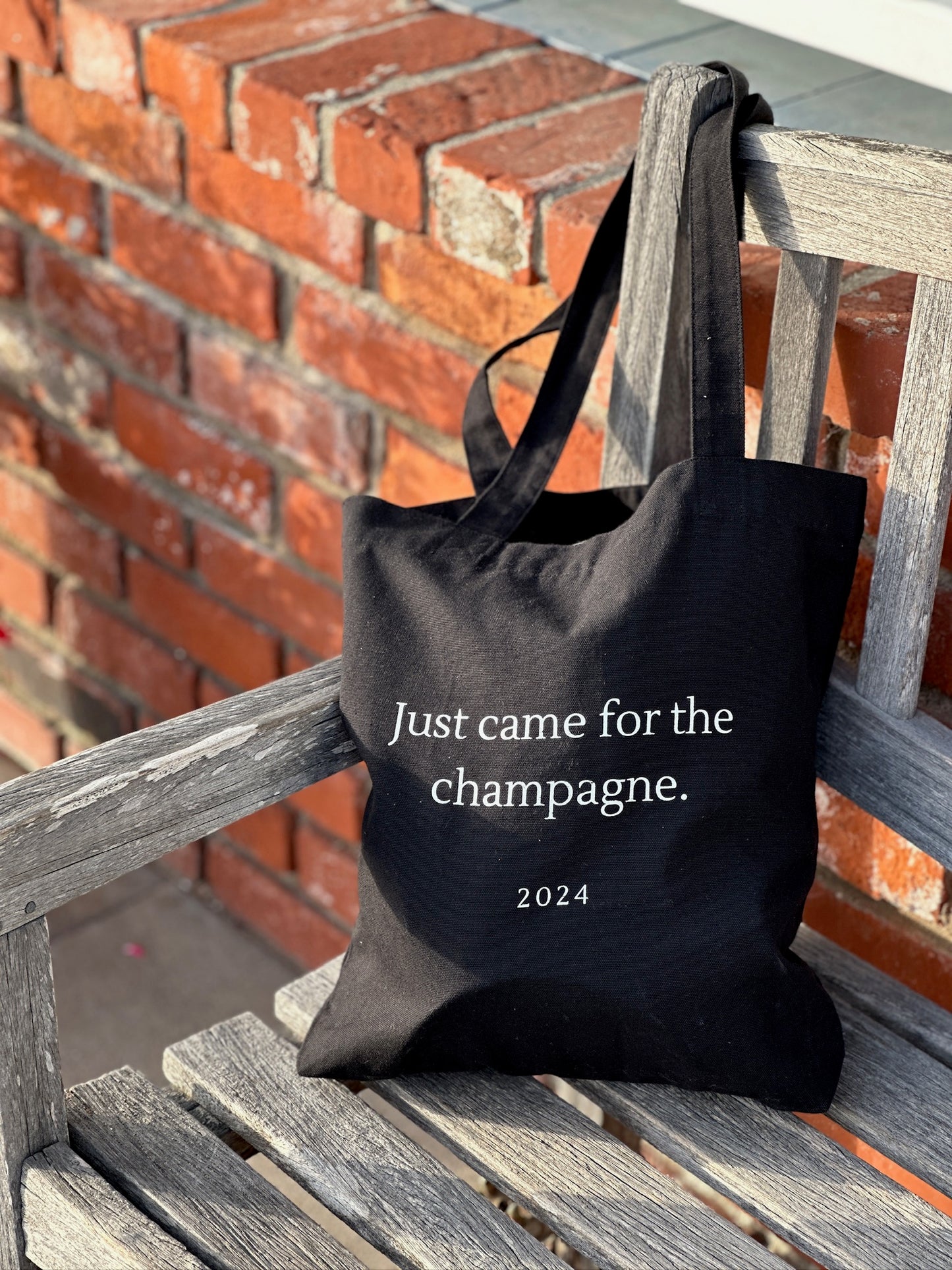 Just came for the champagne - Gewebte Tragetasche
